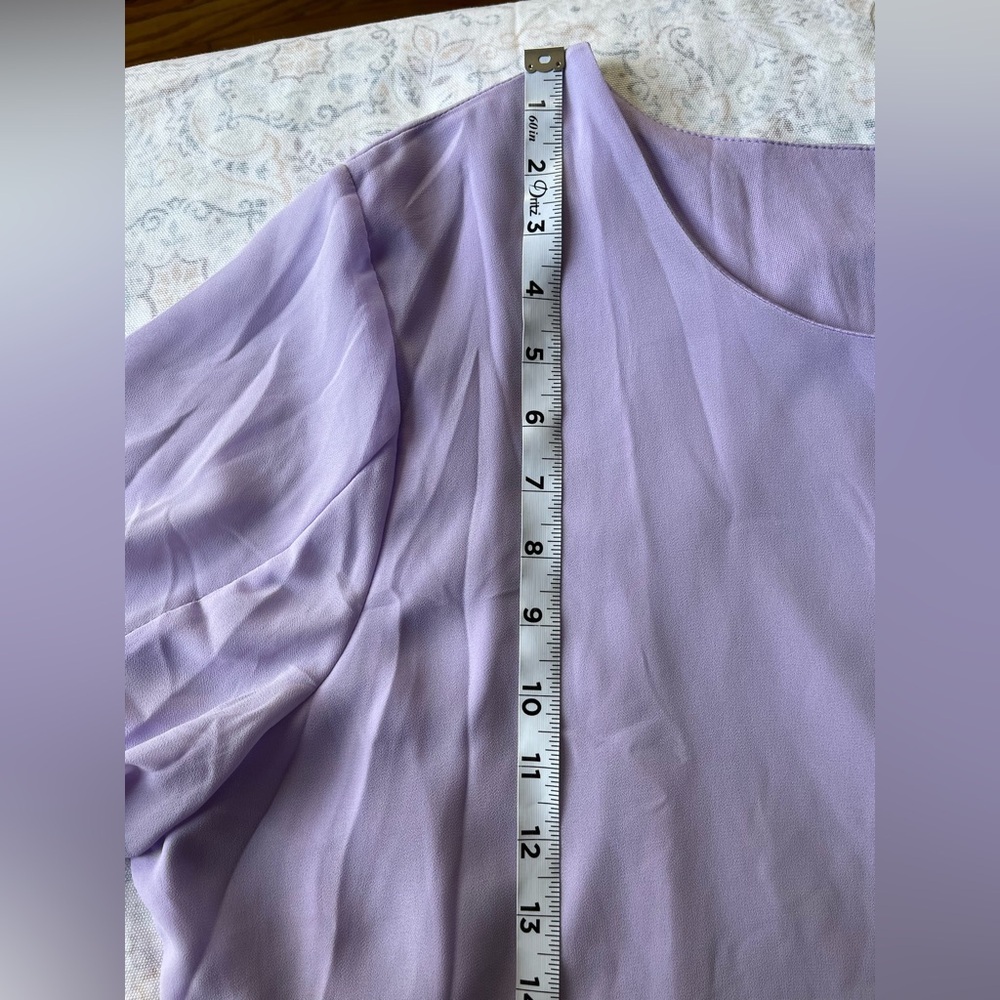 Acevog Relaxed Purple Blouse with Flowing Sleeves - Picture 6 of 12